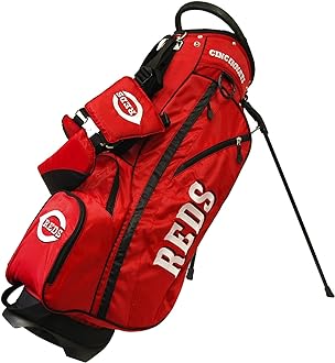 MLB Fairway Golf Stand Bag, Lightweight, 14-Way Top, Spring Action Stand, Insulated Cooler Pocket, Padded Strap, Umbrella Holder & Removable Rain Hood