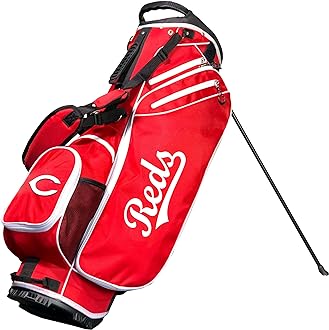 MLB Birdie Stand Golf Bag, Lightweight, 14-Way Club Divider, Spring Action Stand, Insulated Cooler Pocket, Velcro Glove and Umbrella Holder & Padded Handles