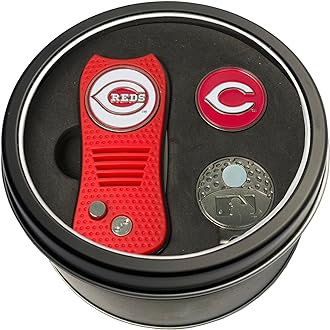 MLB Adult-Unisex Tin Gift Set with Retractable Divot Tool, Cap Clip, and Ball Marker